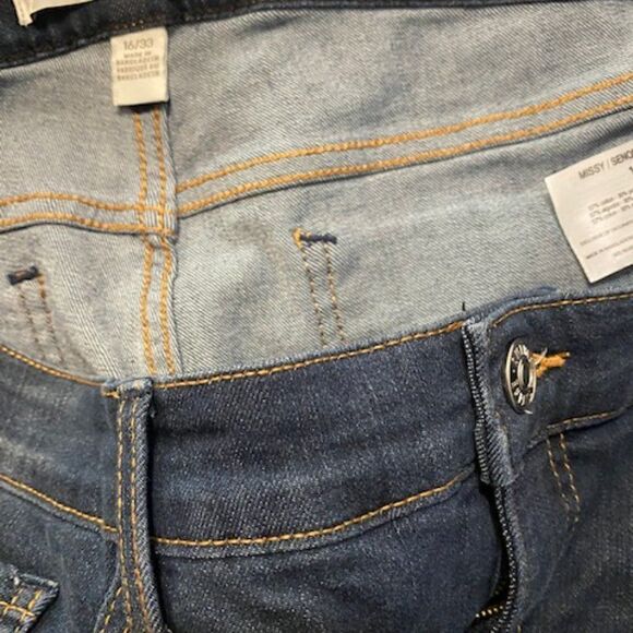 Vintage America 5 pocket Vintage Skinny jeans, size 16/33 - Picture 3 of 3